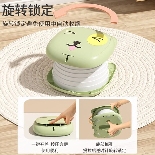 Children's car-mounted folding toilet, outdoor camping emergency artifact, travel small toilet, portable urinal for outings