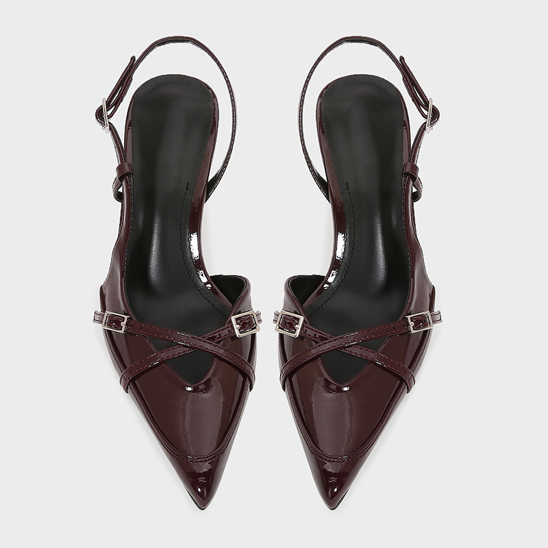 Womens ZARA Spring New Buckle Belt Pointed Toe High Heels Womens ZARA Spring New Buckle Belt Pointed Toe High Heels