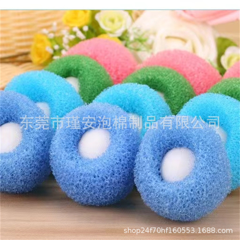批发魔力海绵 机洗洗衣防缠绕 洗衣机清洁 球猫毛吸附 海绵粘毛器