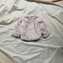 Z家原单小童皮草女童外套冬款2025新款儿童韩版时尚加厚