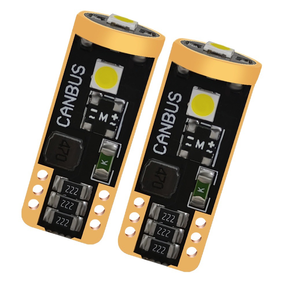 Nueva luz de ancho T10 de alto brillo 6SMD luz de licencia de luz blanca presión ancha 12-30V luz de decodificación led infinita