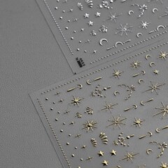 クロスボーダー tomoni マニキュア新しいホットスタンピングレトロスタームーン四芒星ボヘミアントーテムネイルステッカー