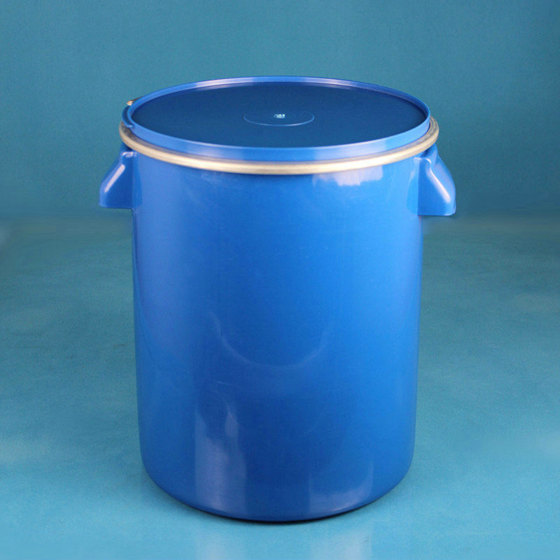 20L硅胶桶20公斤液体胶塑料桶加厚密封双耳铁箍化工桶直身DIY过滤