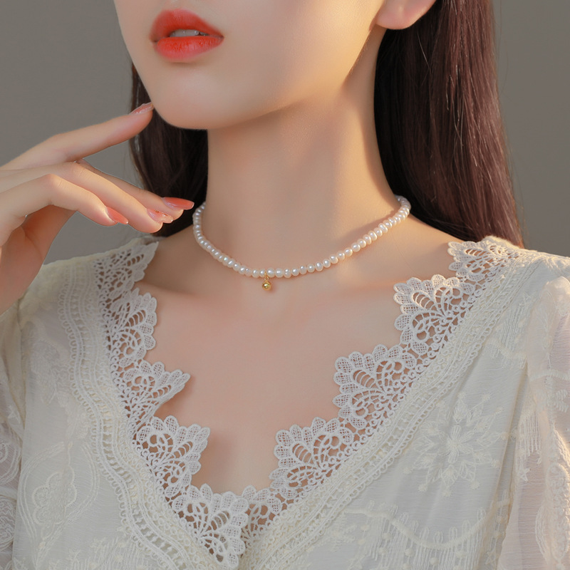 Fashion Water Droplets Pearl Beaded Necklace 1 Piece