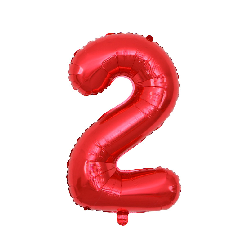 Versión americana verde digital flotante vacío globo de película de aluminio 32 pulgadas oro medio globo digital 34 pulgadas globo decoración al por mayor