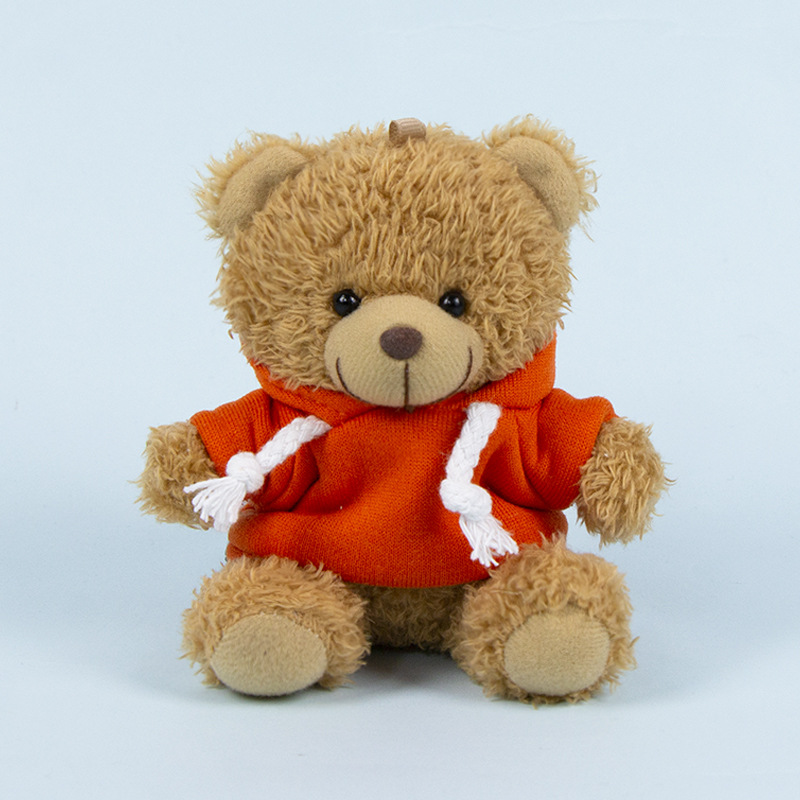 Lindo osito llavero colgante regalo creativo muñecas de peluche vestidas osito de peluche colgante de mochilas escolares para parejas