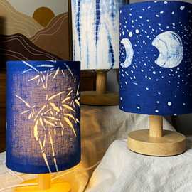 送生日礼物花草纸印染手工台灯diy材料包团建活动卧室黄光小夜灯