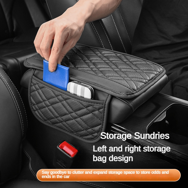 Car Armrest Box Heightening Pad, Universal Multifunctional Storage Pad, Central High-Grade Leather Pad, Car Armrest Pad