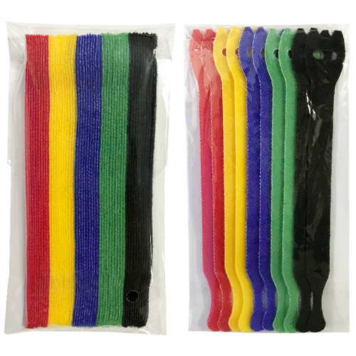 Colorful Velcro tie T-shaped cat-shaped data cable storage and management belt hook-and-loop back-to-back Velcro