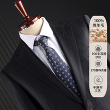 半麻衬西装商务休闲韩版修身羊毛西服伴郎服装跨境现货半麻衬工艺
