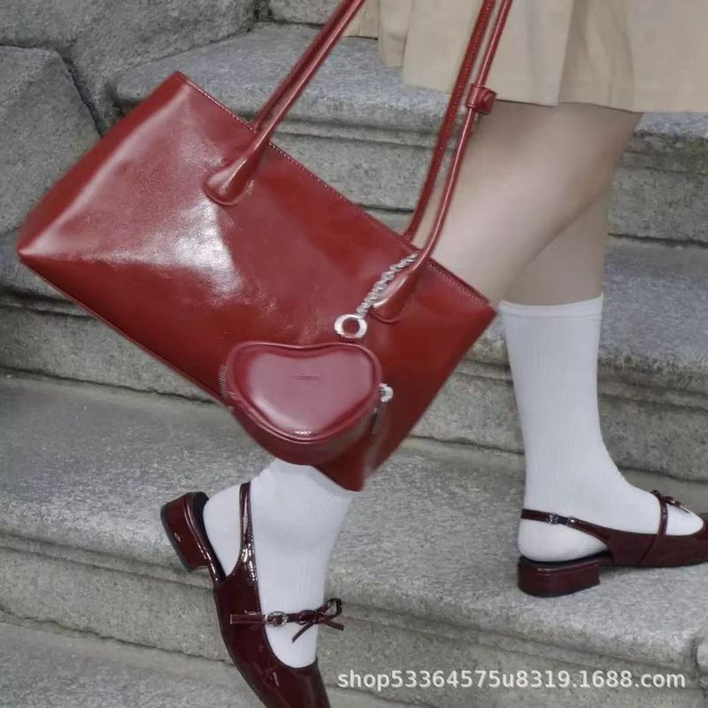 韩国小众stand新款长柄托特包手提单肩腋下包大容量高级感女包|undefined