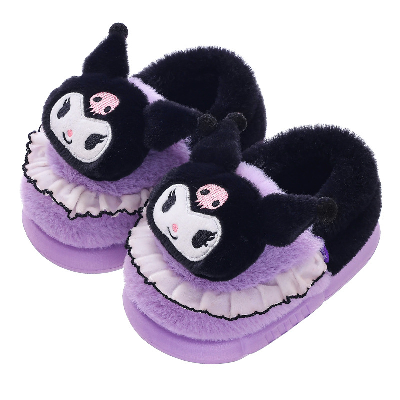 Sanliou invierno pareja zapatillas de algodón para mujeres cálidas en el hogar Kolomiga pelusa adorable bolsas EVA zapatos de algodón tacones