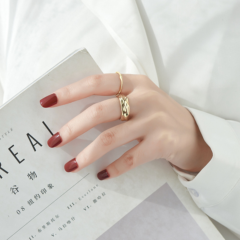 Fashion Korean uneven irregular ring simple geometric open ringpicture9