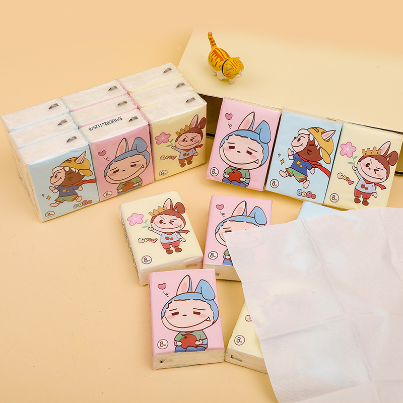 カピバラハンカチペーパー漫画風携帯用小型ティッシュハンカチペーパー学生専用ポケットティッシュ|undefined