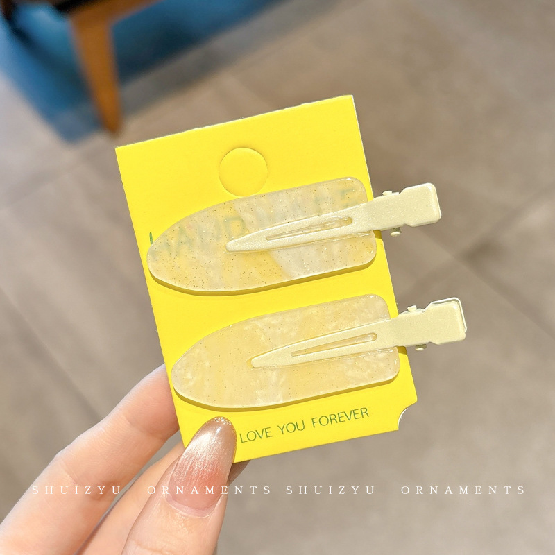 Crema ondulado punto arco clip para el cabello de la mujer adorable lateral cabello roto frisa clip de boca de pato clip para la niña clip para el cabello