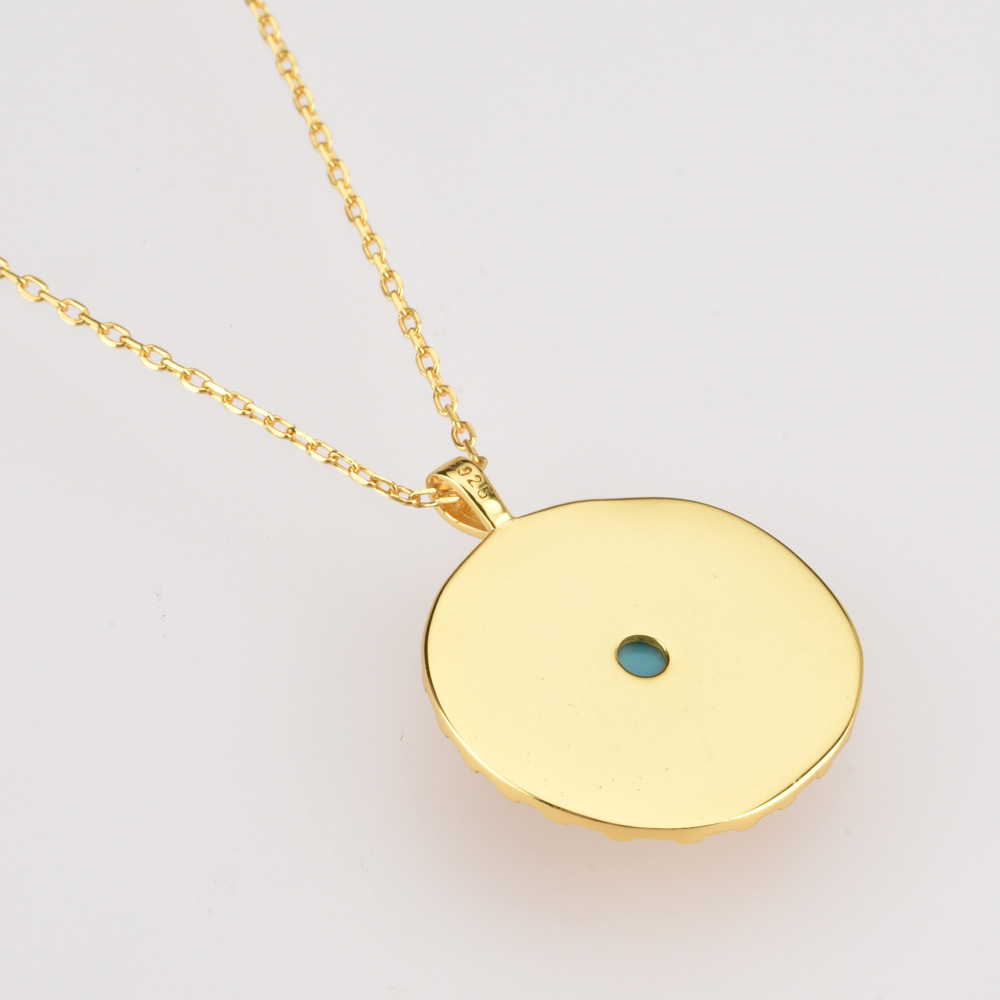 1 Piece Quantity Daily, Street Occasion 925 Sterling Silver Plating Round Pendant Necklace