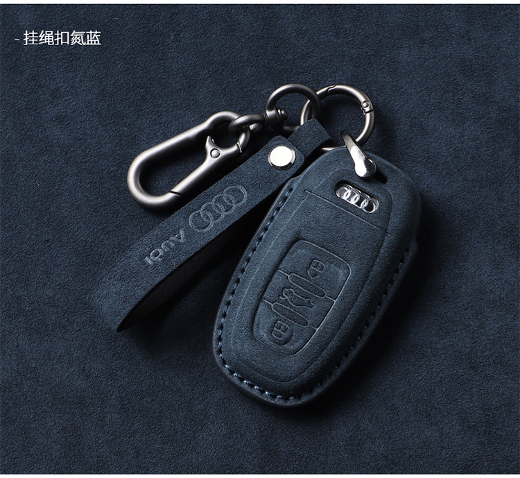 Suitable for Audi A6L Key Cover Old Model A4L All-Inclusive A3 Shell Q3 Buckle Q5L Suede A7 Q7 A8 Q8 Q2L