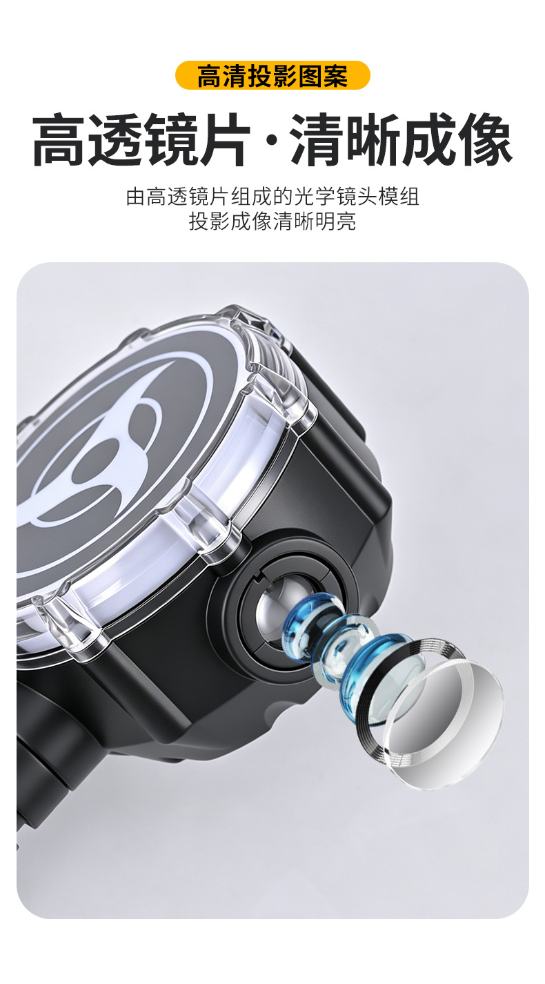 Cross-Border High-Brightness Motorcycle and Electric Vehicle Seven-Color Cycle Projection Turn Signal Led Turn Indicator Warning Light