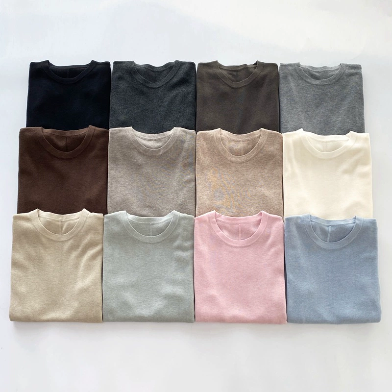 24 осенних новых 10 тонкая шерстяная мягкая кожа нижняя рубашка с круглым вырезом