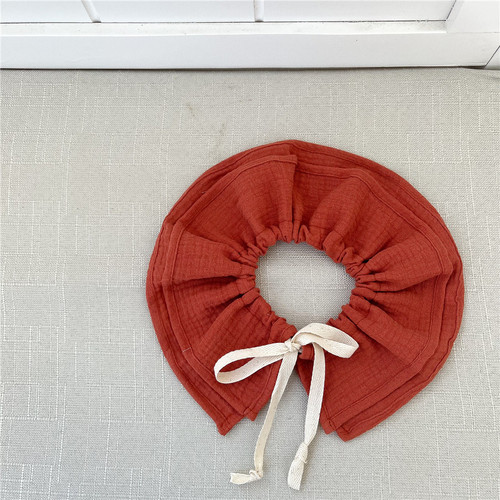 Ins baby spring and autumn cotton gauze spit cloth newborn bib 360 degree anti spit-up tie-on baby bib