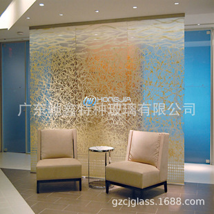 Chixin Glass Manufacturer Nationwide Direct Supply Clamp Silk Glass Screen Partition Clamp Artistic Tempered Glass