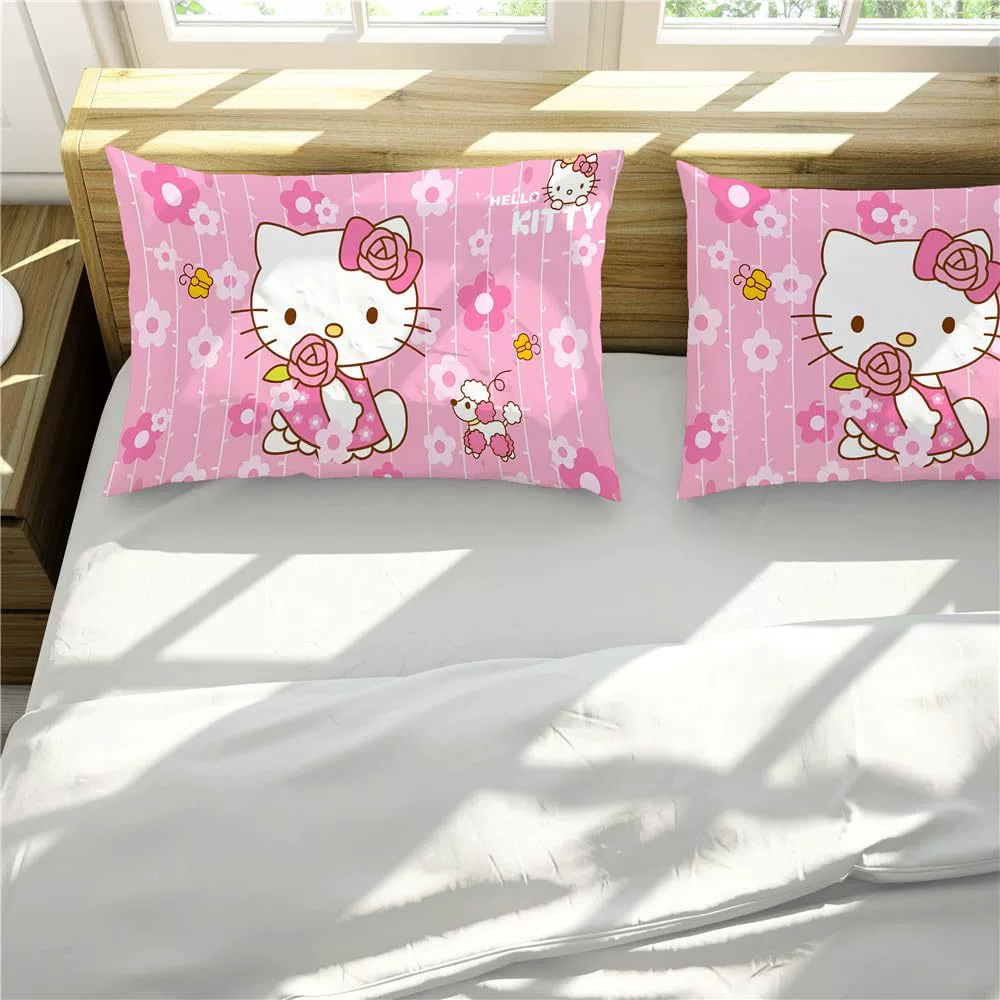 Пододеяльник Cartoon Fuchsia, полиэстер 90 г, цифровая печать, разные размеры (с наволочками)