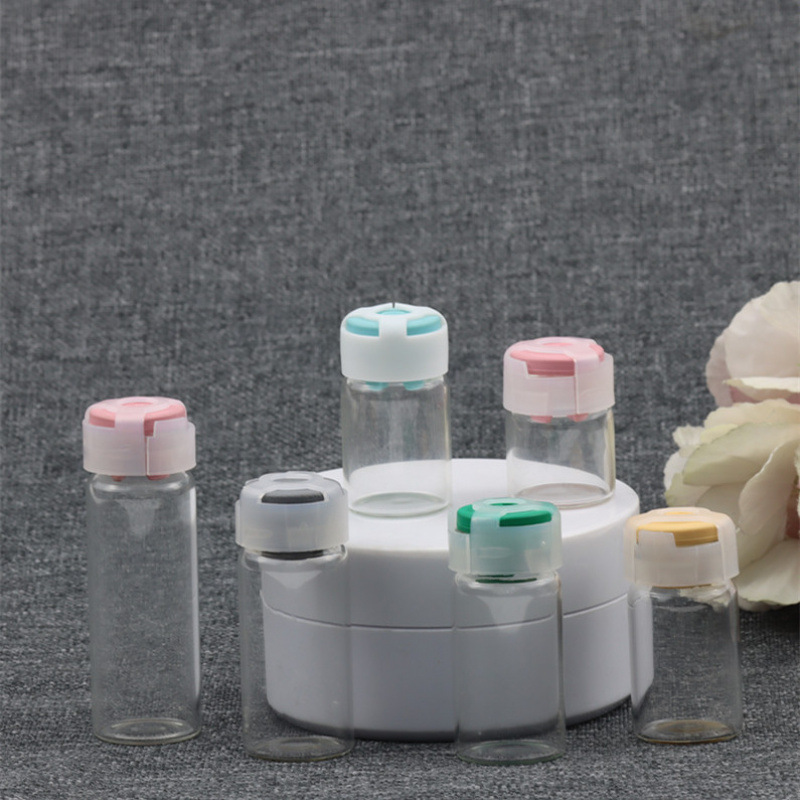 现货供应5ml 卡口西林瓶透明原液瓶玻尿酸精华液瓶7ml医美拉罐瓶