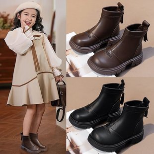Girls Martin Boots 2025 Spring and Autumn New Style Temperament Children's Ankle Boots Comfortable Baby Leather Boots Boys Fashion Ankle Boots