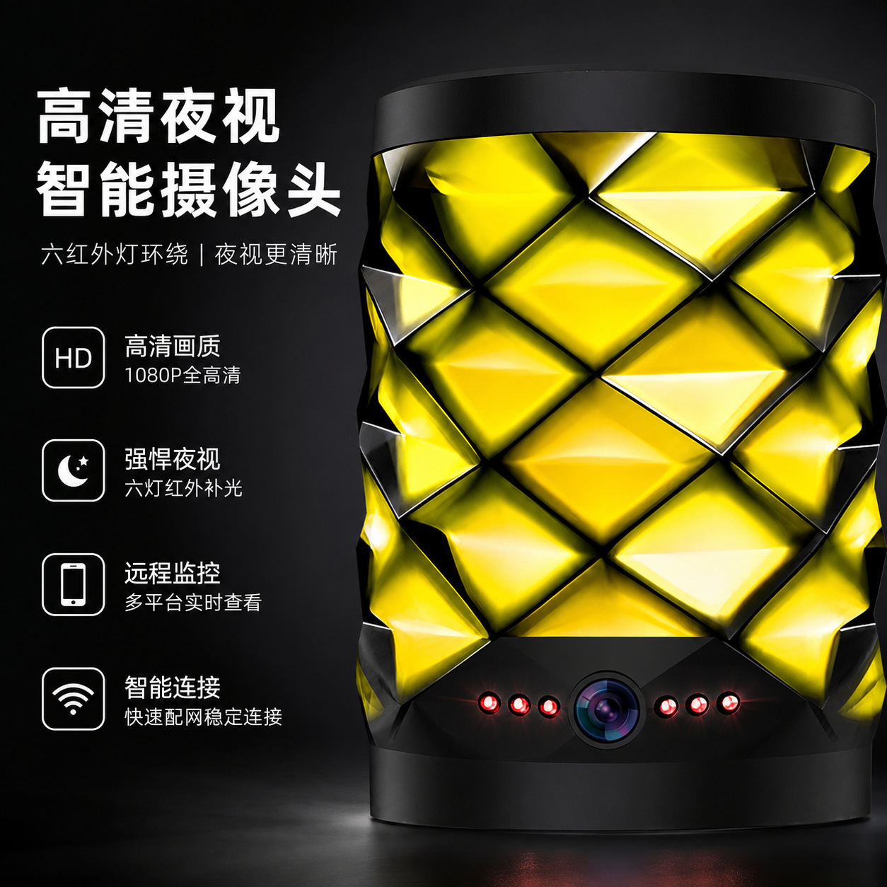Z261080 P HD Wifi cámara Bluetooth altavoz monitoreo de seguridad para el hogar intercomunicador remoto bidireccional visión nocturna
