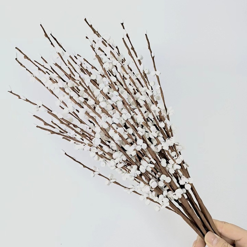 ジャスミンの花束55cmの家庭装飾PE巻き梅の花の春の花のシミュレーション緑の植|undefined
