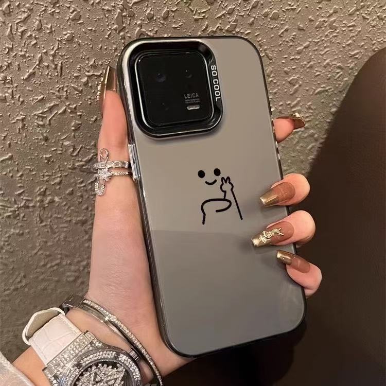 Nueva marca de moda para iPhone 16 funda para teléfono móvil Apple 15promax/14 gesto personalizado anti-caída 13pro12