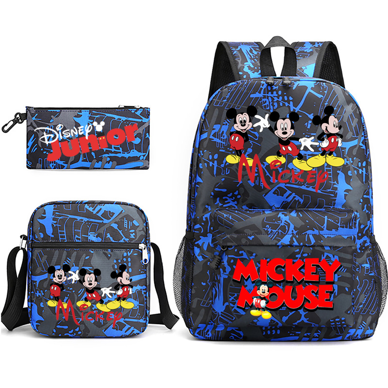 3-pieza portátil traje para niñas estudiantes universitarios niños mochila de lona Mickey/ratón 2022