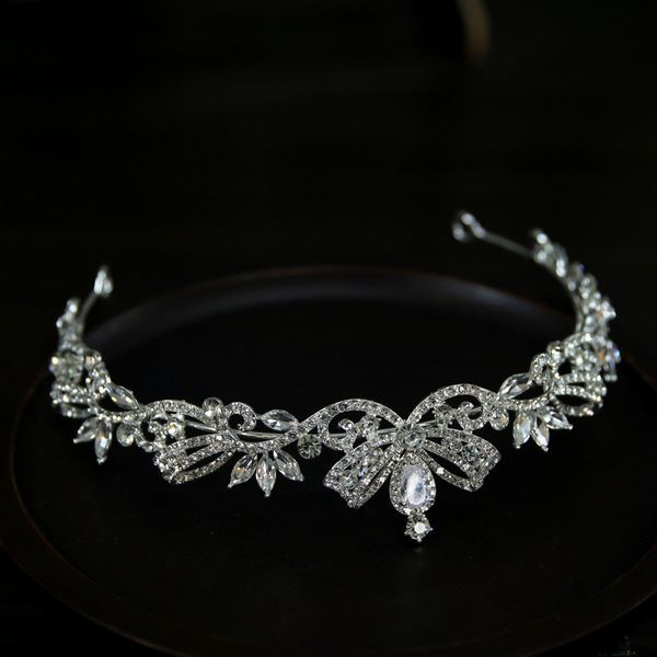Korean sophisticated lace veil with zircon
