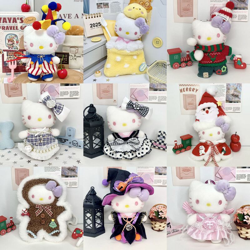 10cm Doll Hello Kitty Outfit Replacement 10cm Kt Cat Hello Kitty Doll Dress-Up Clothes