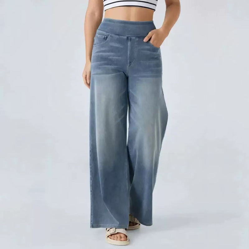 Big Brand European and American Export Amazon Aliexpress Tiktok, Temu Popular Women's Slimming Look Pants and Jeans