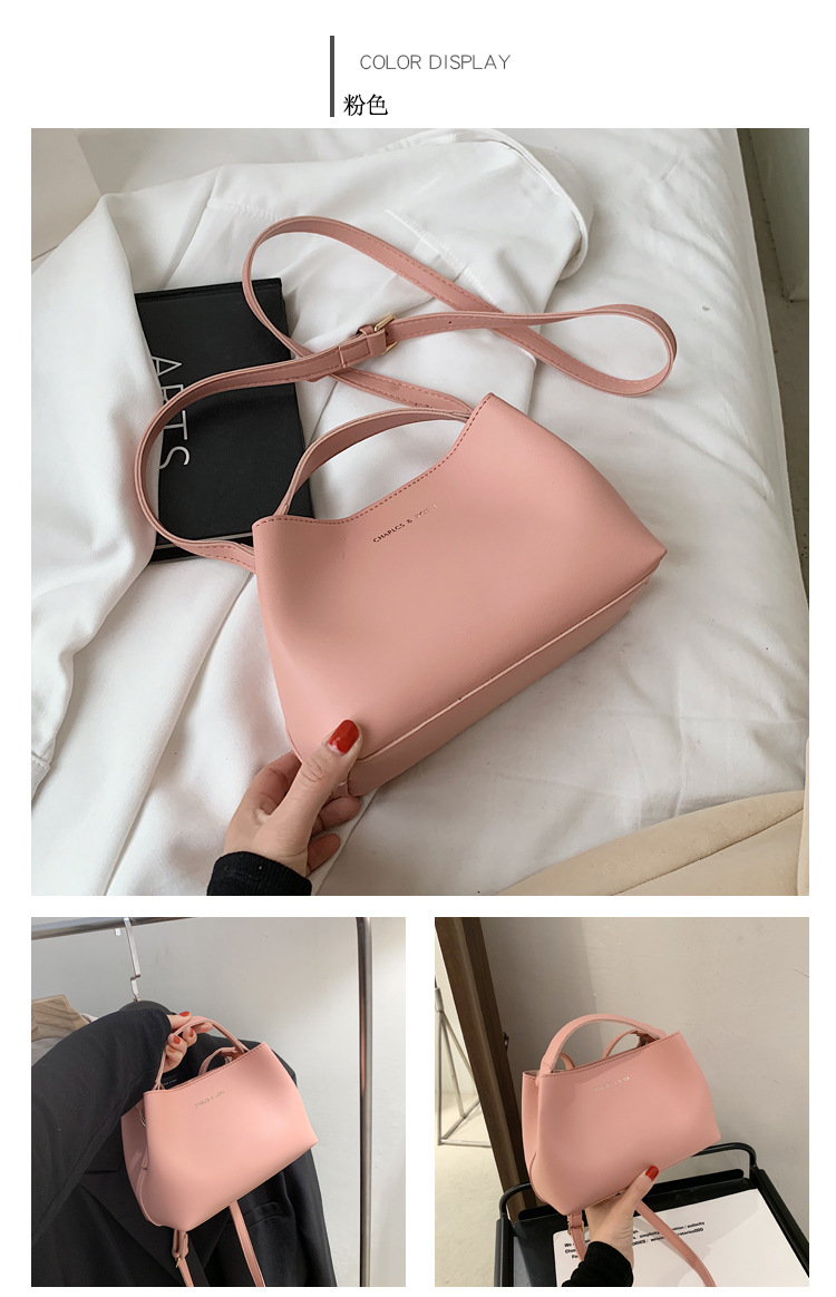 Simple Fashion Solid Color One-shoulder Messenger Bag display picture 18