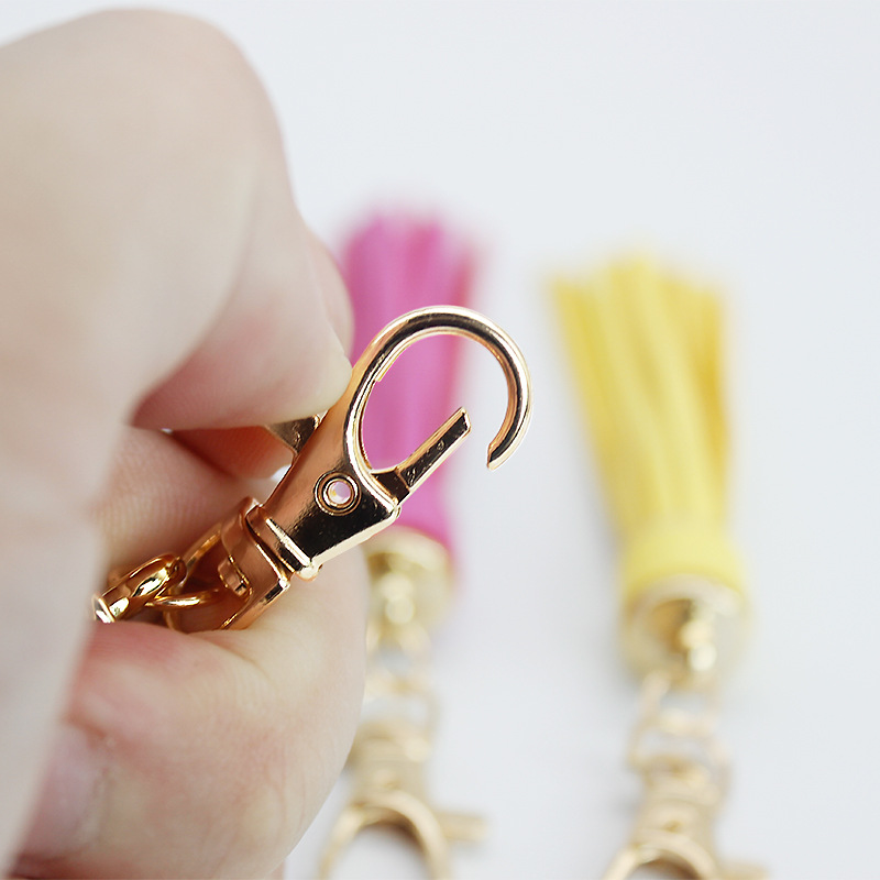 Unisex Gender Retro Style Retro Tassel Pu Leather Alloy Unisex Bag Pendant Keychain