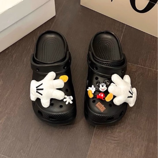 Cute Mickey cubre la cara, guantes pequeños, zapatos con agujeros, trajes de flores, zapatos con agujeros, accesorios decorativos, hebillas de zapatos, accesorios