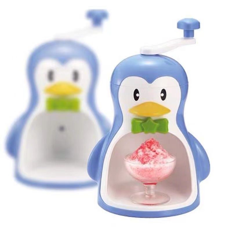 일본 수입 PEARL/PEARL 수동 아이스 대패 가정용 어린이 귀여운 펭귄 화이트 베어 작은 수제 스무디