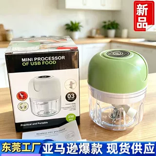 跨境厨房电动捣蒜器小型搅碎机打蒜家用婴儿辅食料理多功能绞肉机