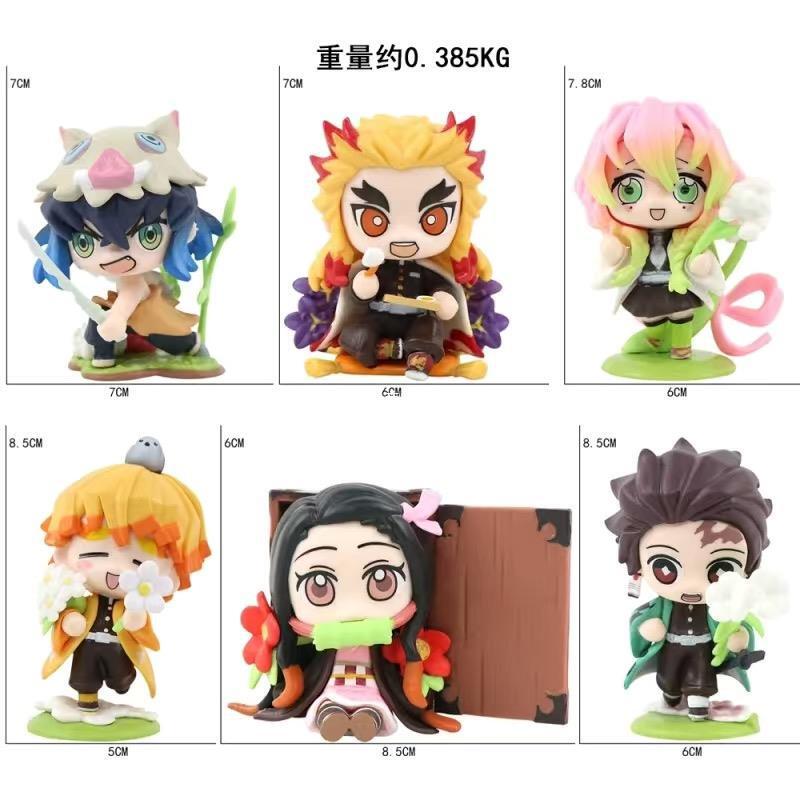鬼滅の刃盲箱潮游手手手游生花シリーズかわいい弥豆炭治郎デスクトップ自動車振り子|undefined