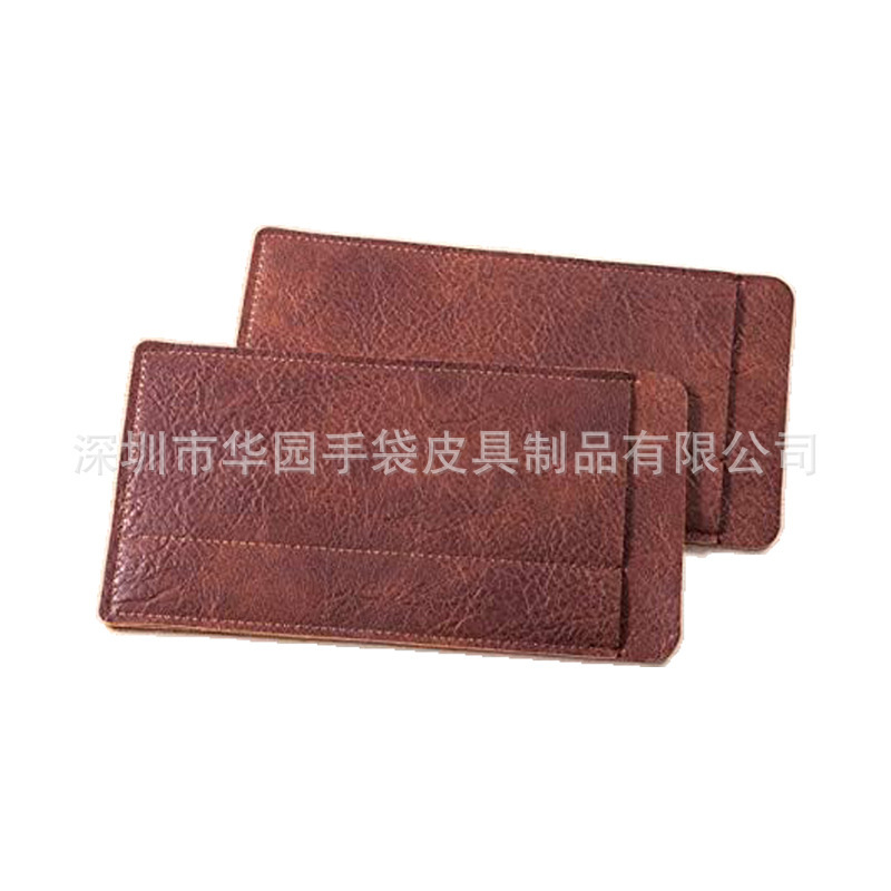 Cross-border best-selling retro fashion double-layer glasses bag, sunglasses reading bag, pen pencil card holder, lightweight portable card clip