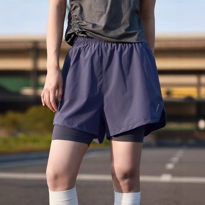 Summer New Two-In-One Lined Pants Training Sports Running Casual Shorts Men and Women Versatile Outdoor Beach Pants