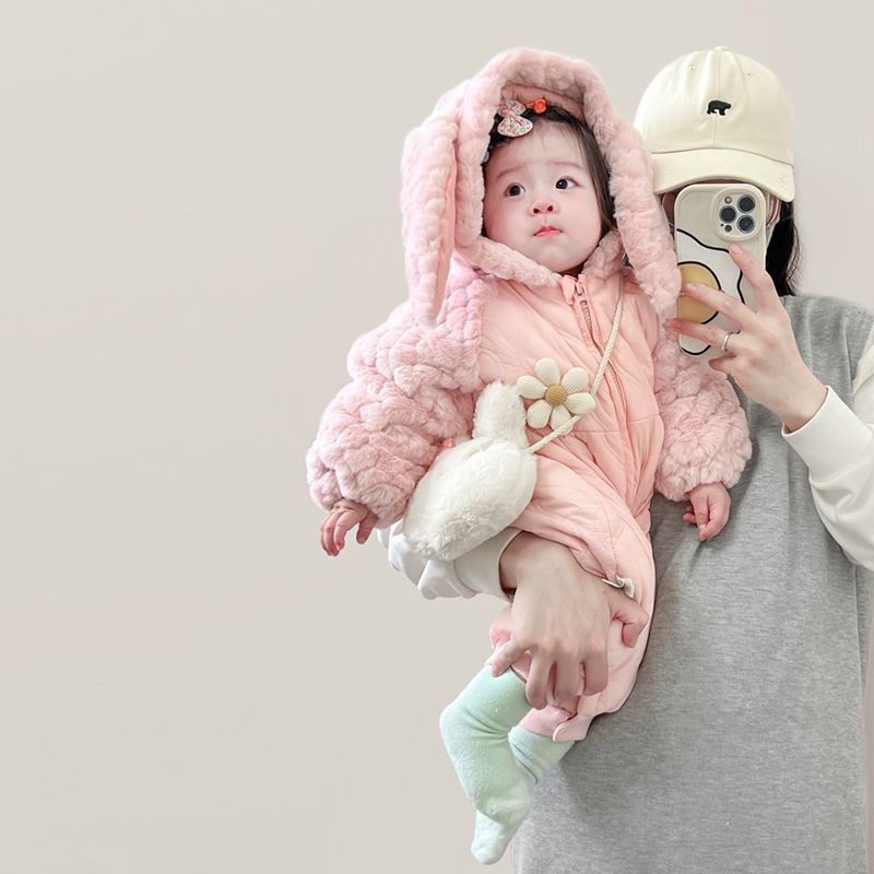 Ropa de otoño e invierno para bebés y niños pequeños recién nacidos, ropa de una pieza para bebés de cien días para mujeres