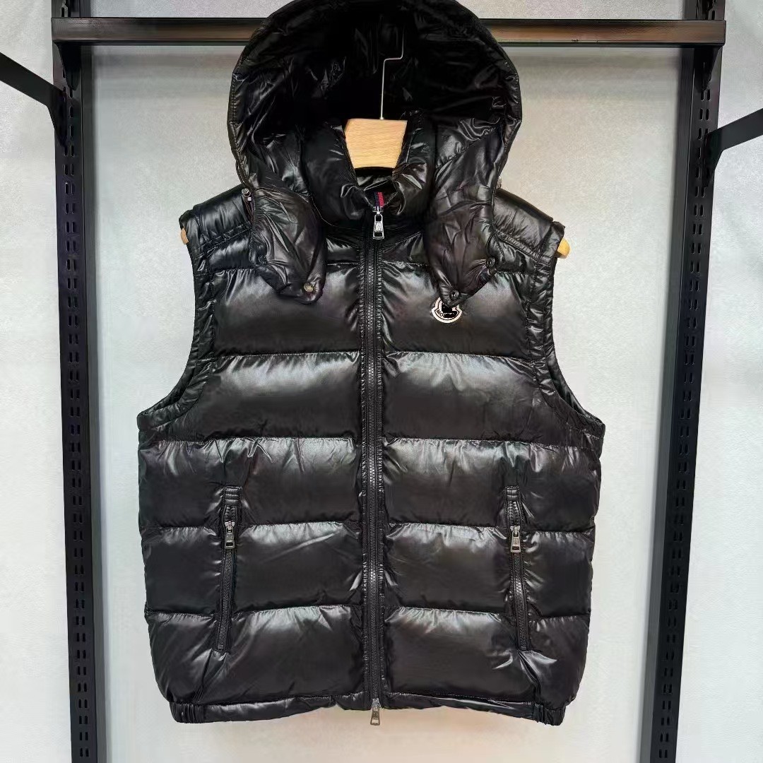 Correct Version of Meng Winter Men's down Jacket, down Vest, Men's Black Fashionable Vest, Casual Top, Jacket for Men