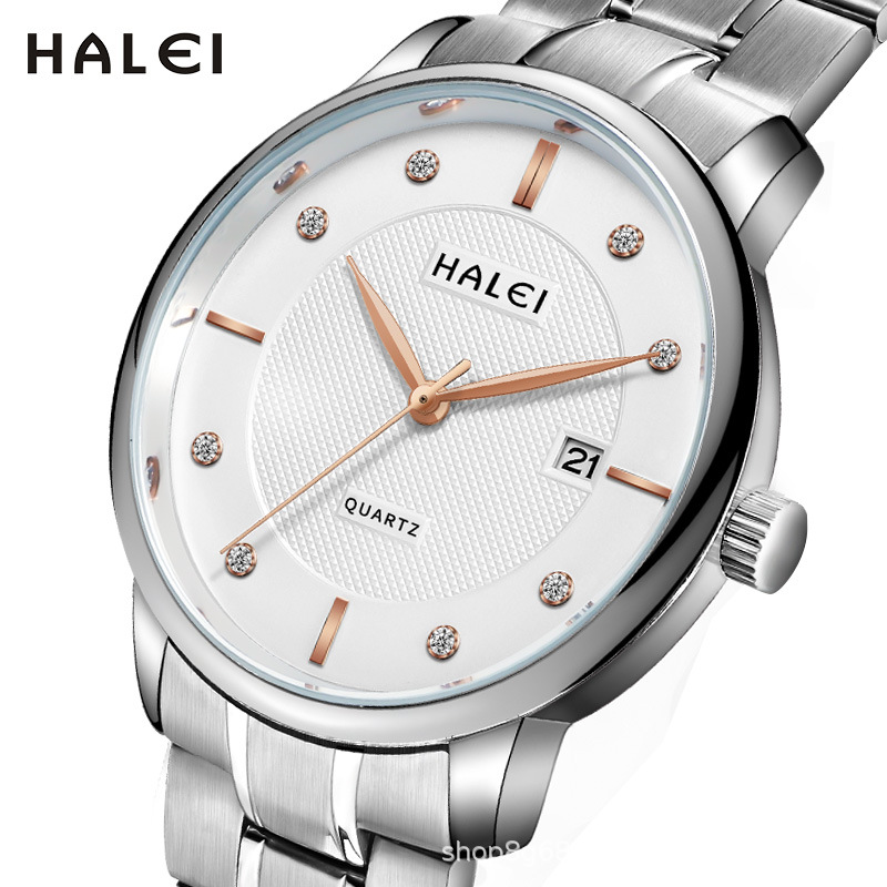 HALEI luxury gold watch men's watch Japanese movement quartz wrist watch
