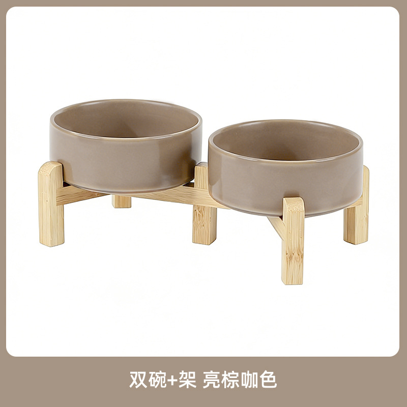 Comedero de Cerámica para Perros, Plato para Comida de Perros, Tazón para Gatos, Tazón Elevado para Gatos, Protección de la Columna Cervical, Antiderrames, Tazón Grande para Perros, Transfronterizo