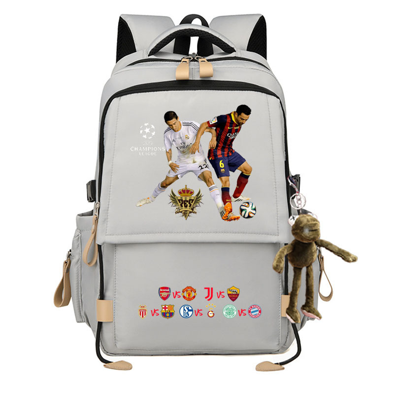 2024 Liga de Campeones Copa del Mundo de fútbol Mochila Real Madrid KakaCroba Messi Chelsea Manchester United estudiantes