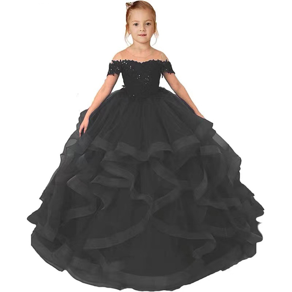 Mother & Kids Evening Gown Train Dress Tulle Skirt For Kids Girls Ages 3-7 Birthday Party Performance Hosting Runway【Pre-sale | Ships In 15 Days】_voghion.com