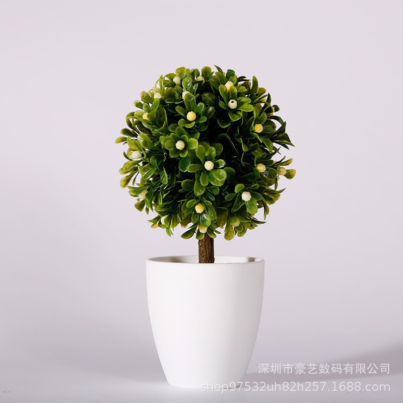 Simulación de plantas verdes, plantas en macetas, comercio electrónico, venta al por mayor, venta directa de fábrica, bola de hierba artificial de plástico, decoración del hogar, decoración del hogar image 21